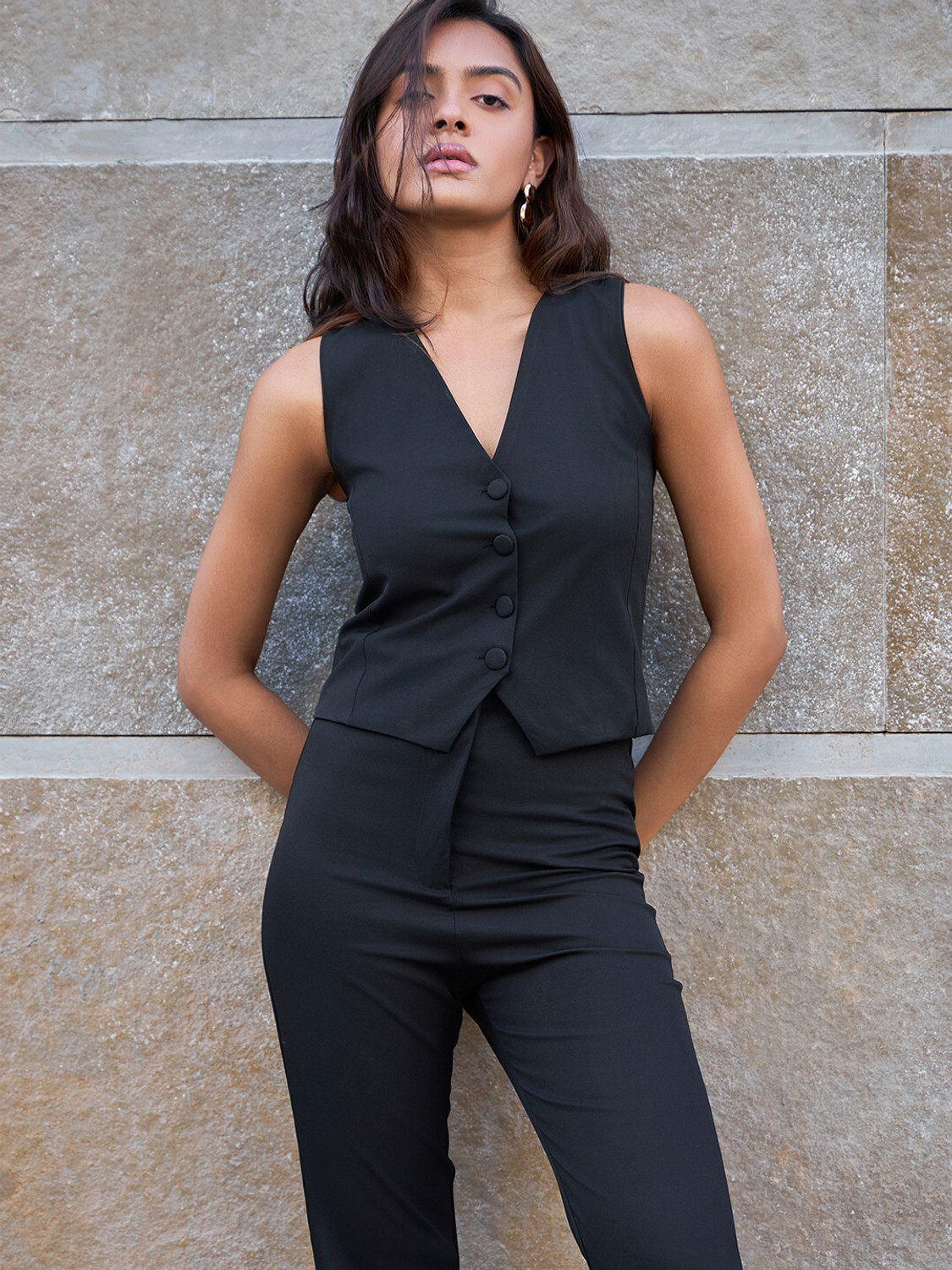 Image of COLOR CAPITAL Regular Fit Women Black Trousers