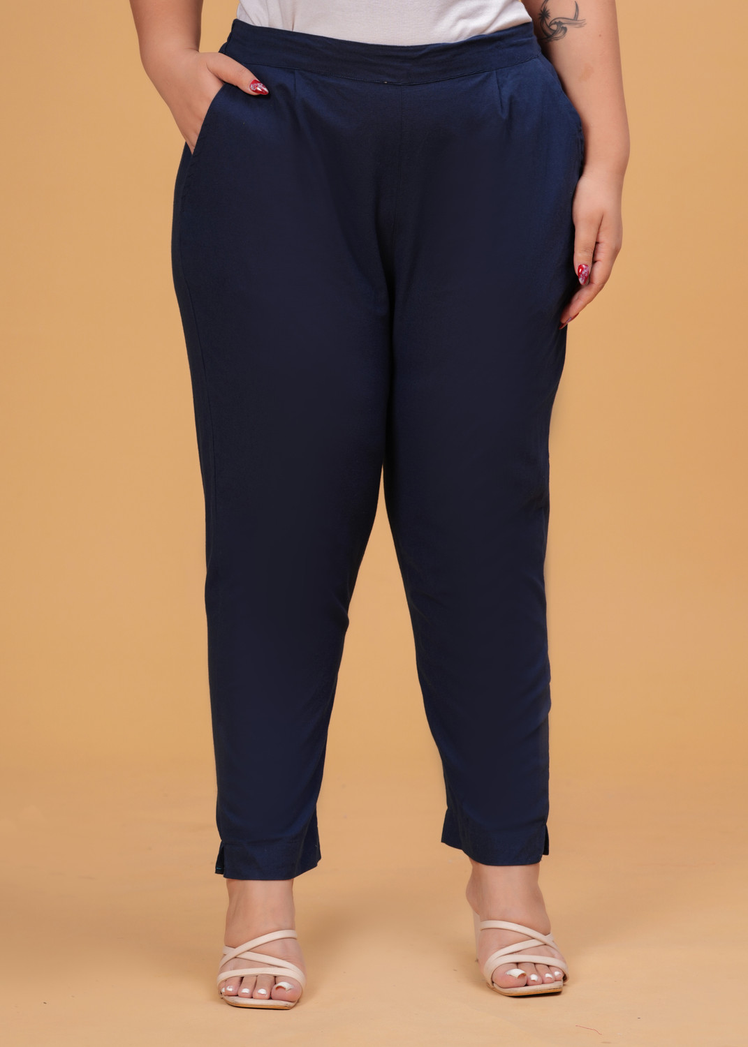 Image of Dexus Regular Fit Women Blue Trousers