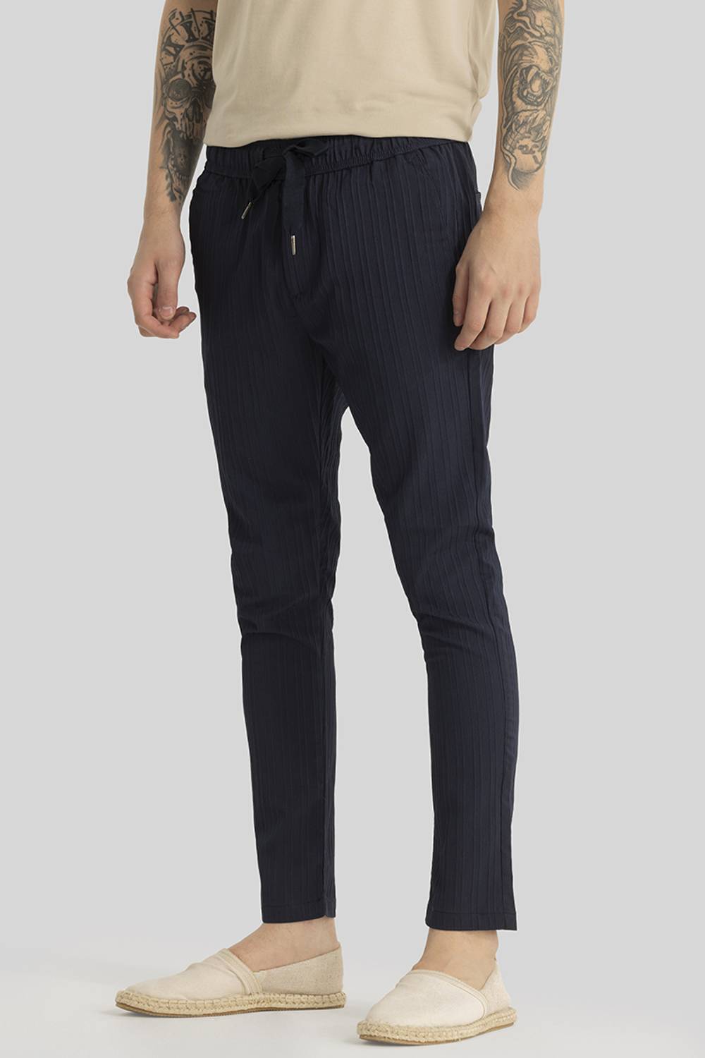 Snitch Slim Fit Blue Trousers - Image 2
