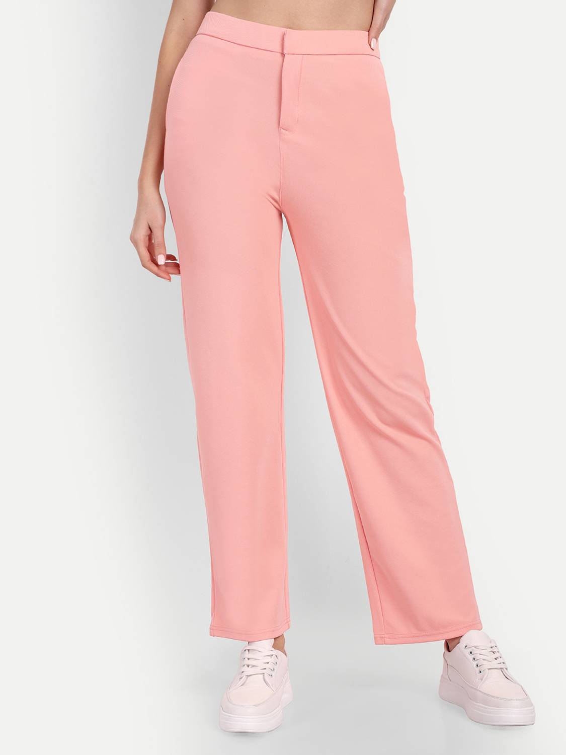 Broadstar Relaxed Women Pink Trousers