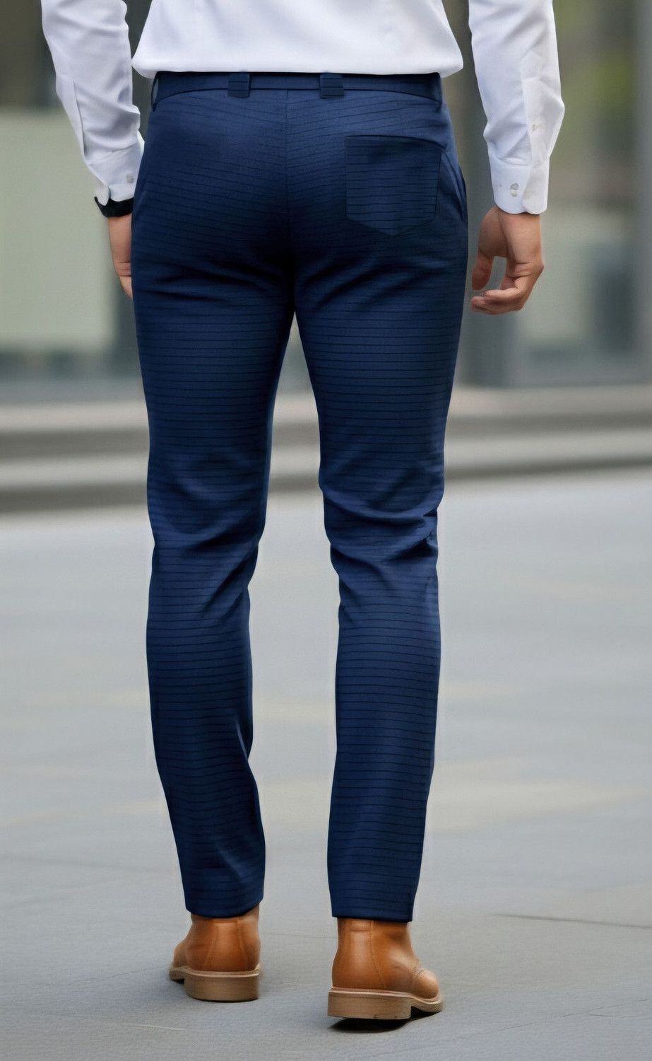 Image of Suhoor Fashion Regular Fit Men Blue Trousers