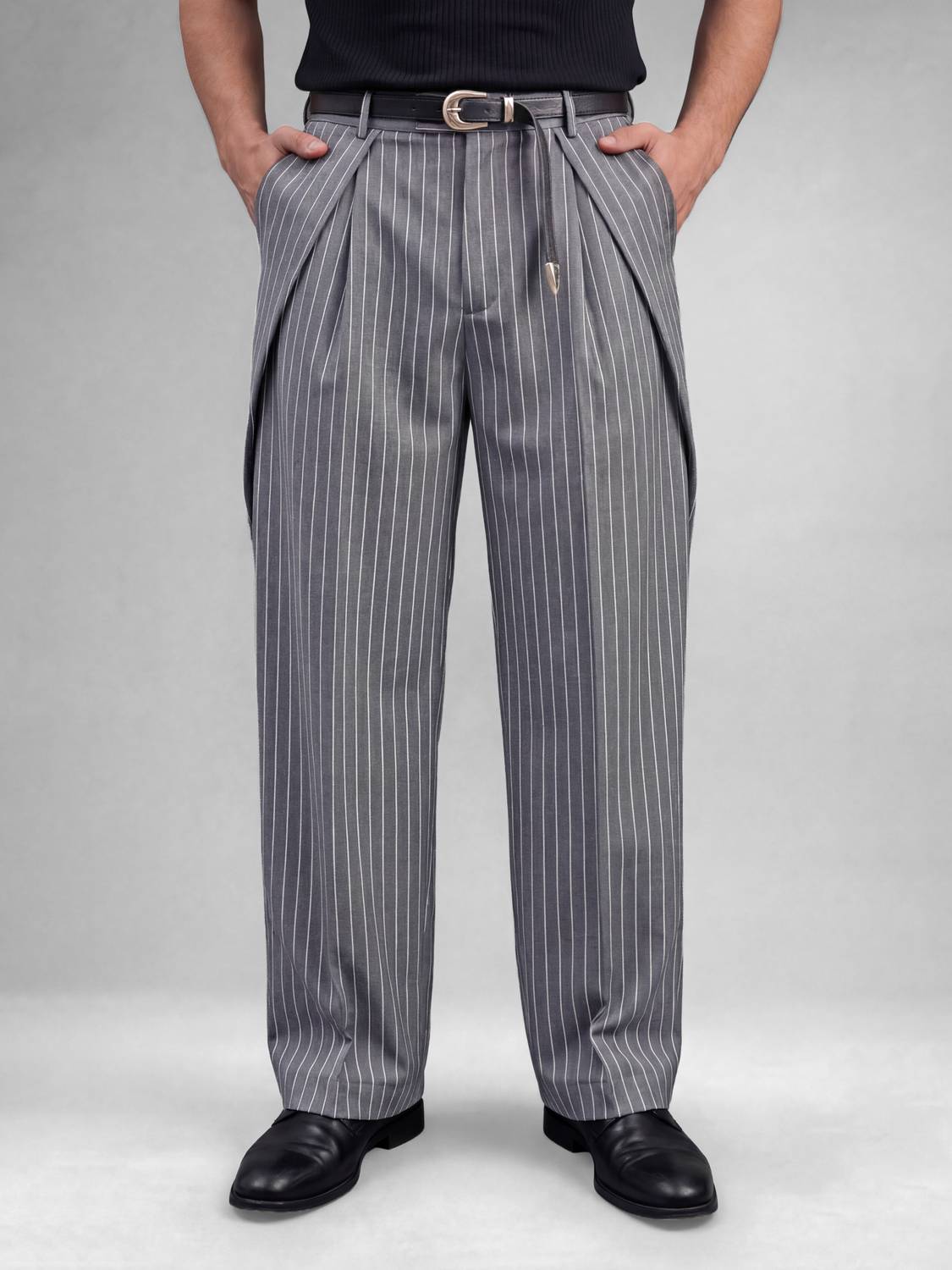 FUGAZEE Relaxed Men Grey Trousers - Image 5