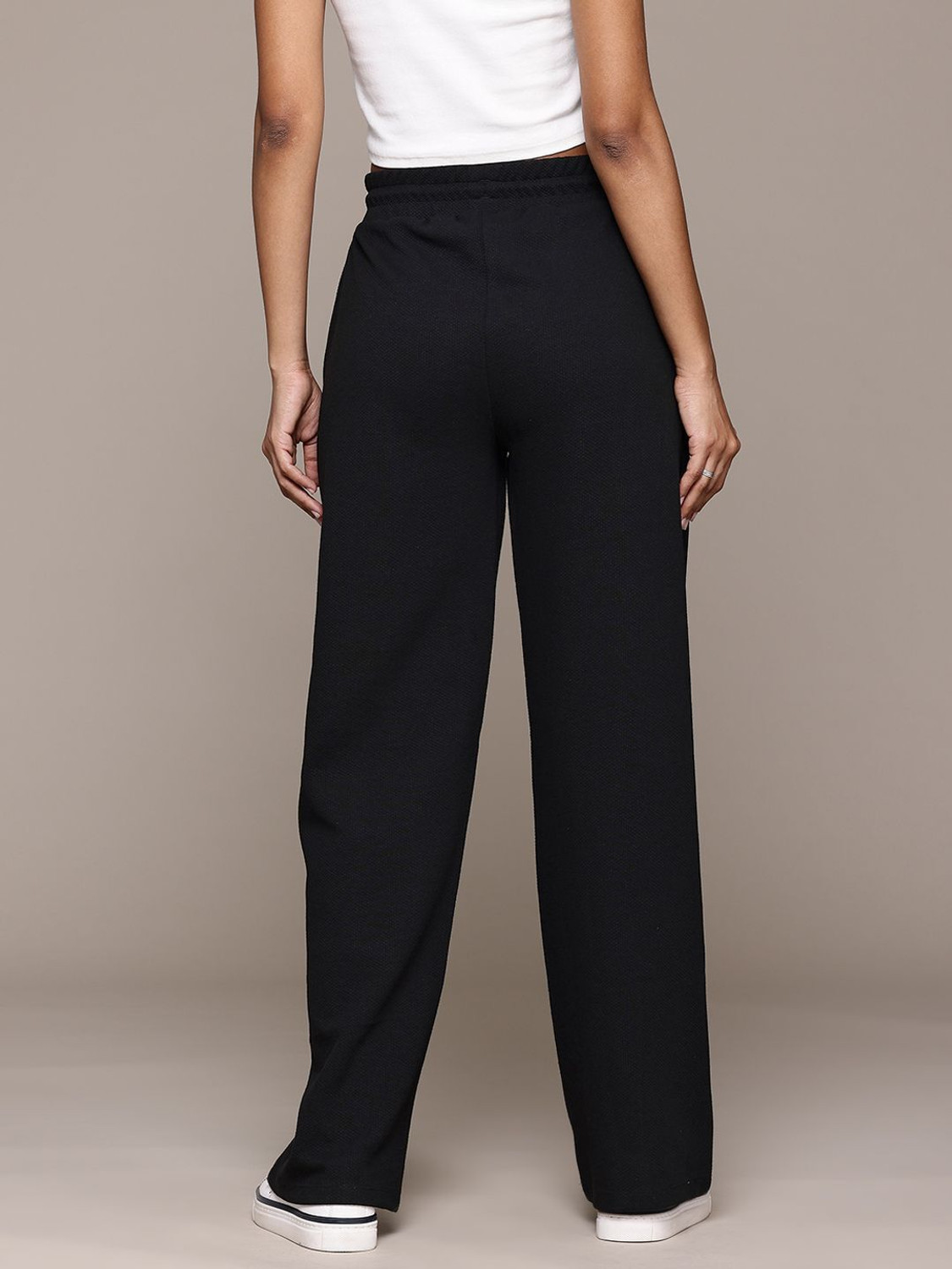 Image of Roadster Loose Fit Women Black Trousers