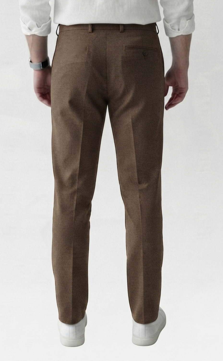 Image of INDICLUB Relaxed Men Brown Trousers