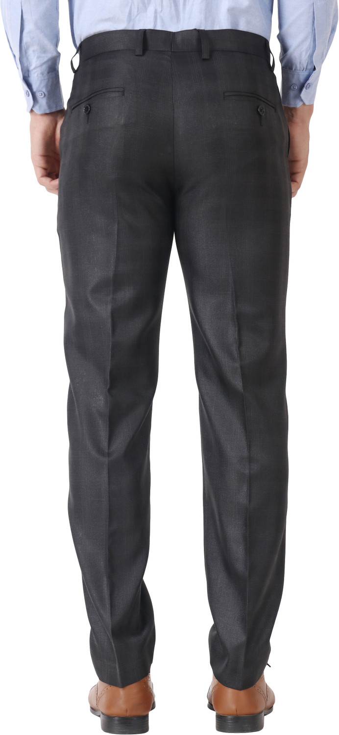 Image of SYLZON Men Grey Trousers
