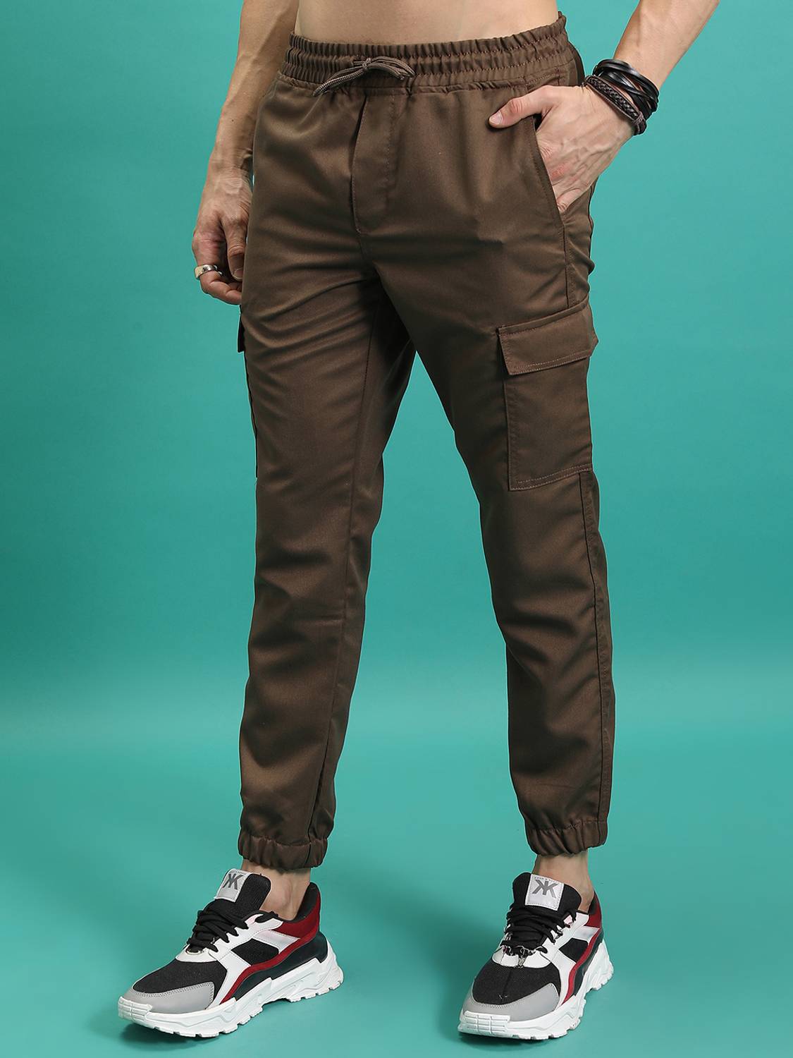 HIGHLANDER Regular Fit Men Brown Trousers - Image 4