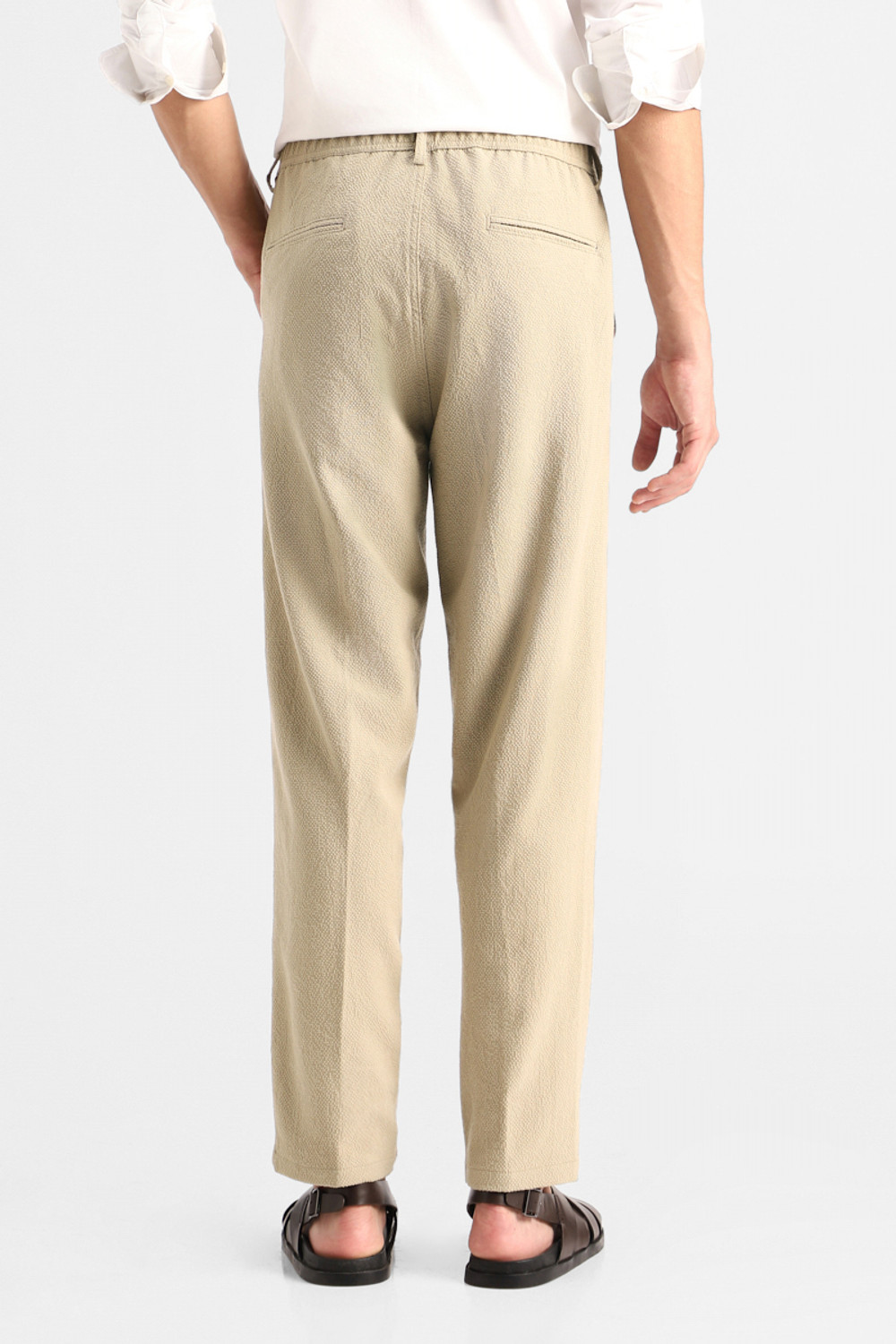 Image of Snitch Relaxed Men Beige Trousers