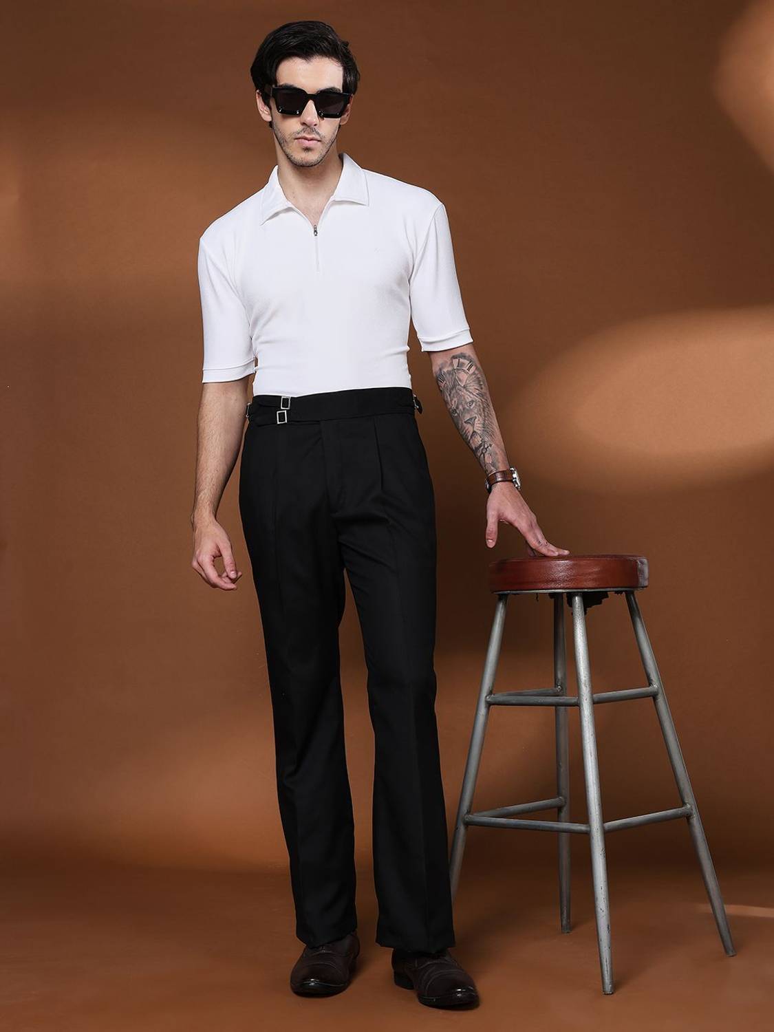 VASTRANU Flared Black Men Trousers - Image 5