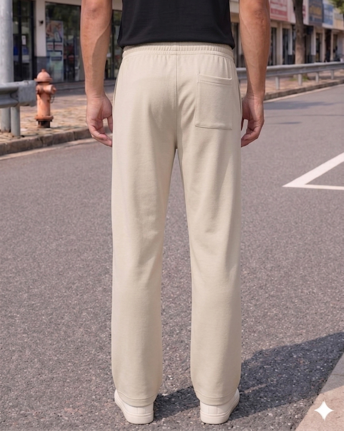 Image of METRONAUT Loose Fit Men Beige Trousers