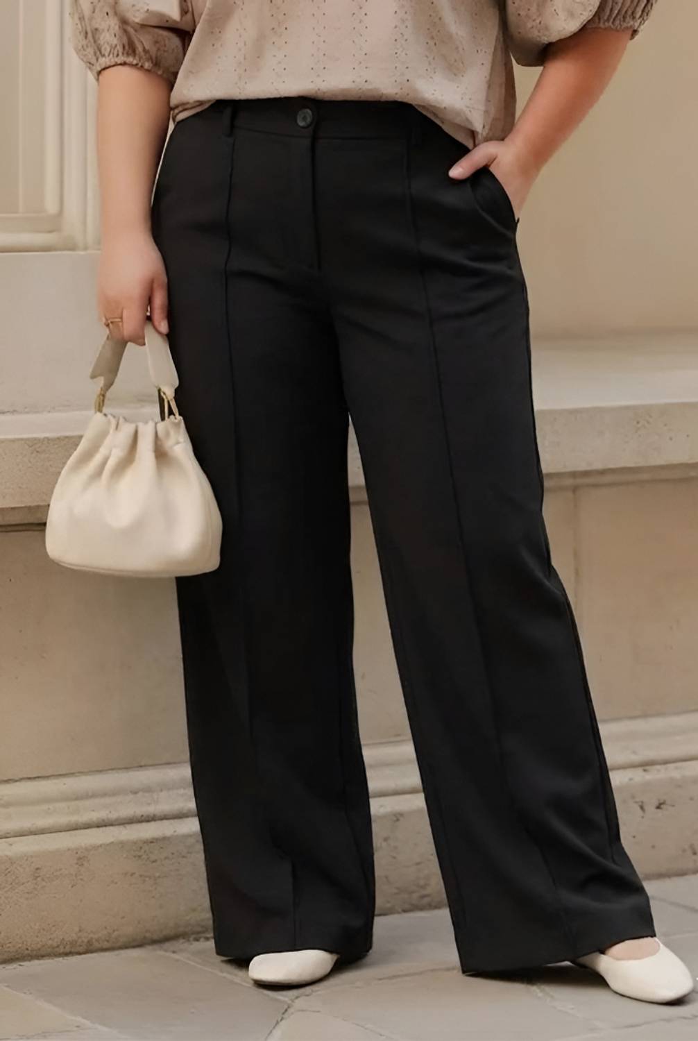 CADMON Regular Fit Women Black Trousers