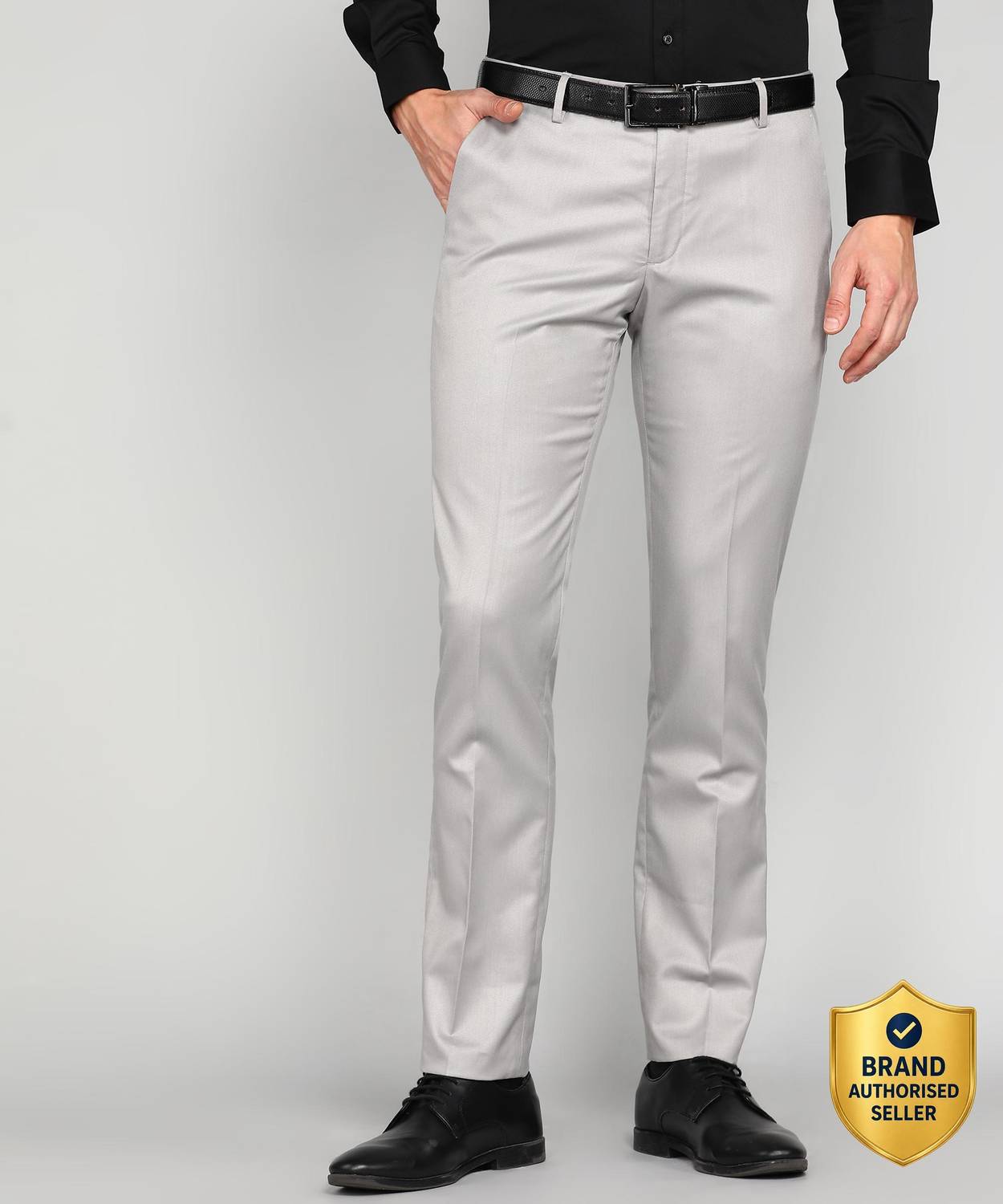 ARROW Regular Fit Men Grey Trousers