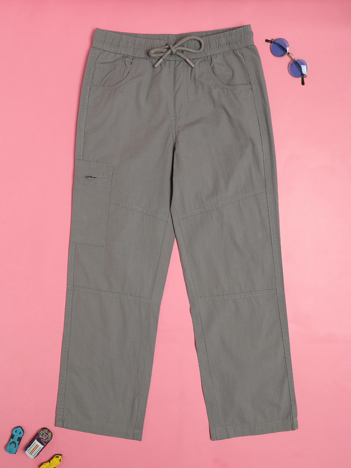 Image of V-MART Regular Fit Boys Grey Trousers