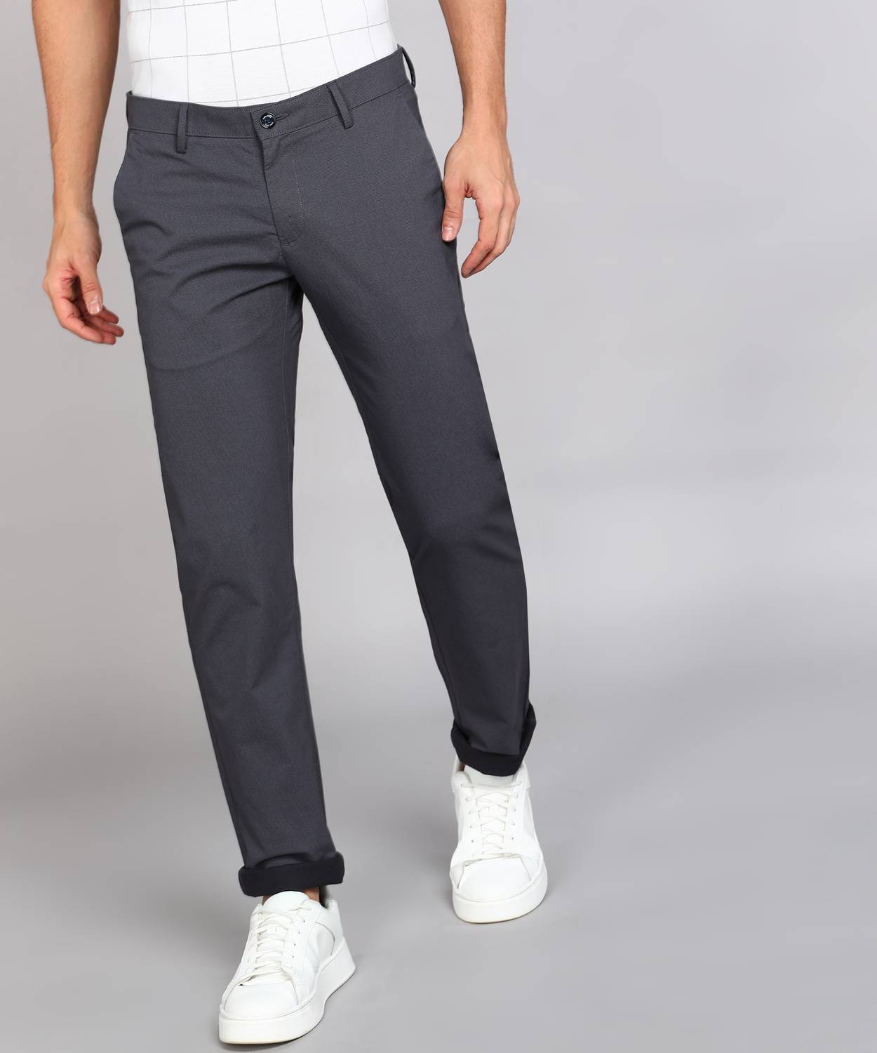 Allen Solly Regular Fit Men Blue Trousers