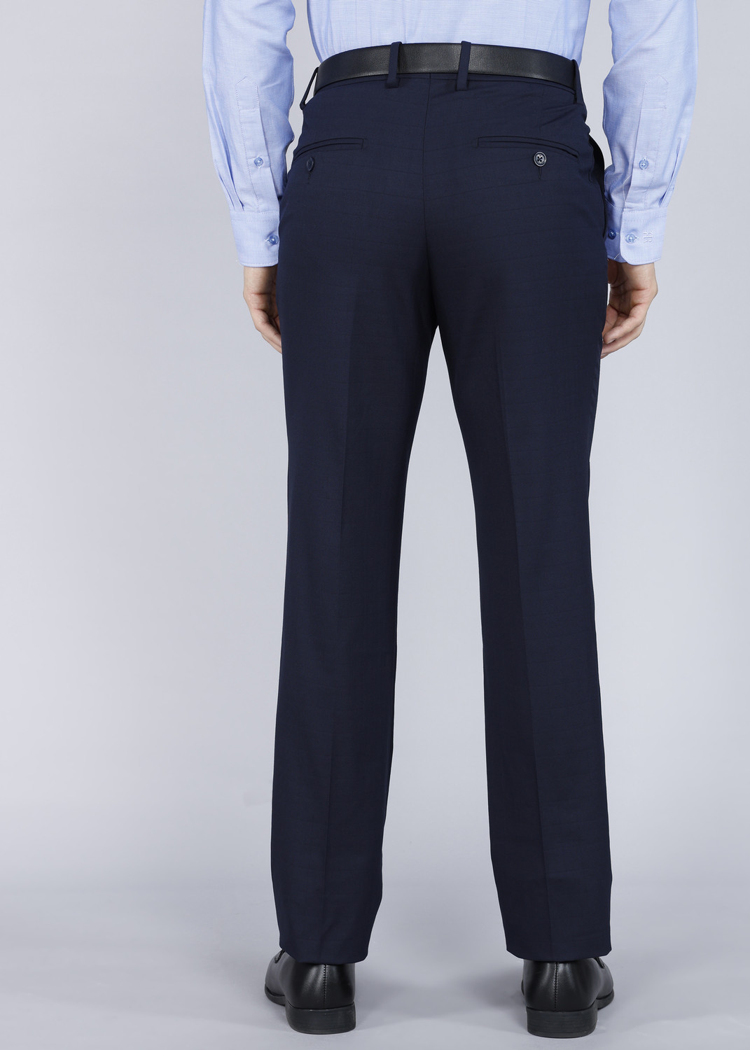 Image of VAN HEUSEN Slim Fit Men Light Blue Trousers