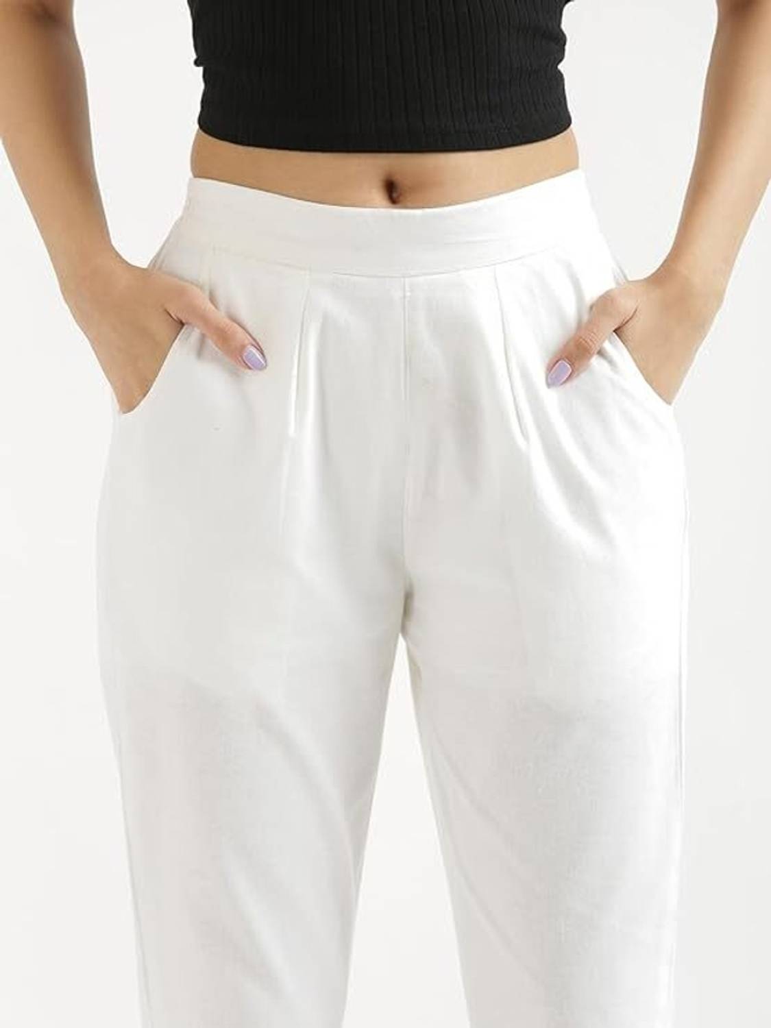 SUHANI CREATION Regular Fit Women White Trousers