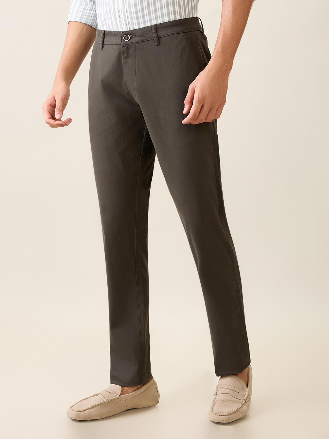 Image of PARX Tapered Men Green Trousers