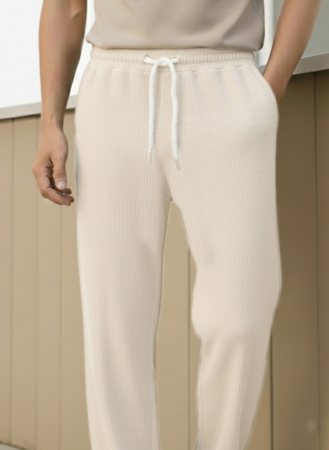 Image of METRONAUT Regular Fit Men White Trousers