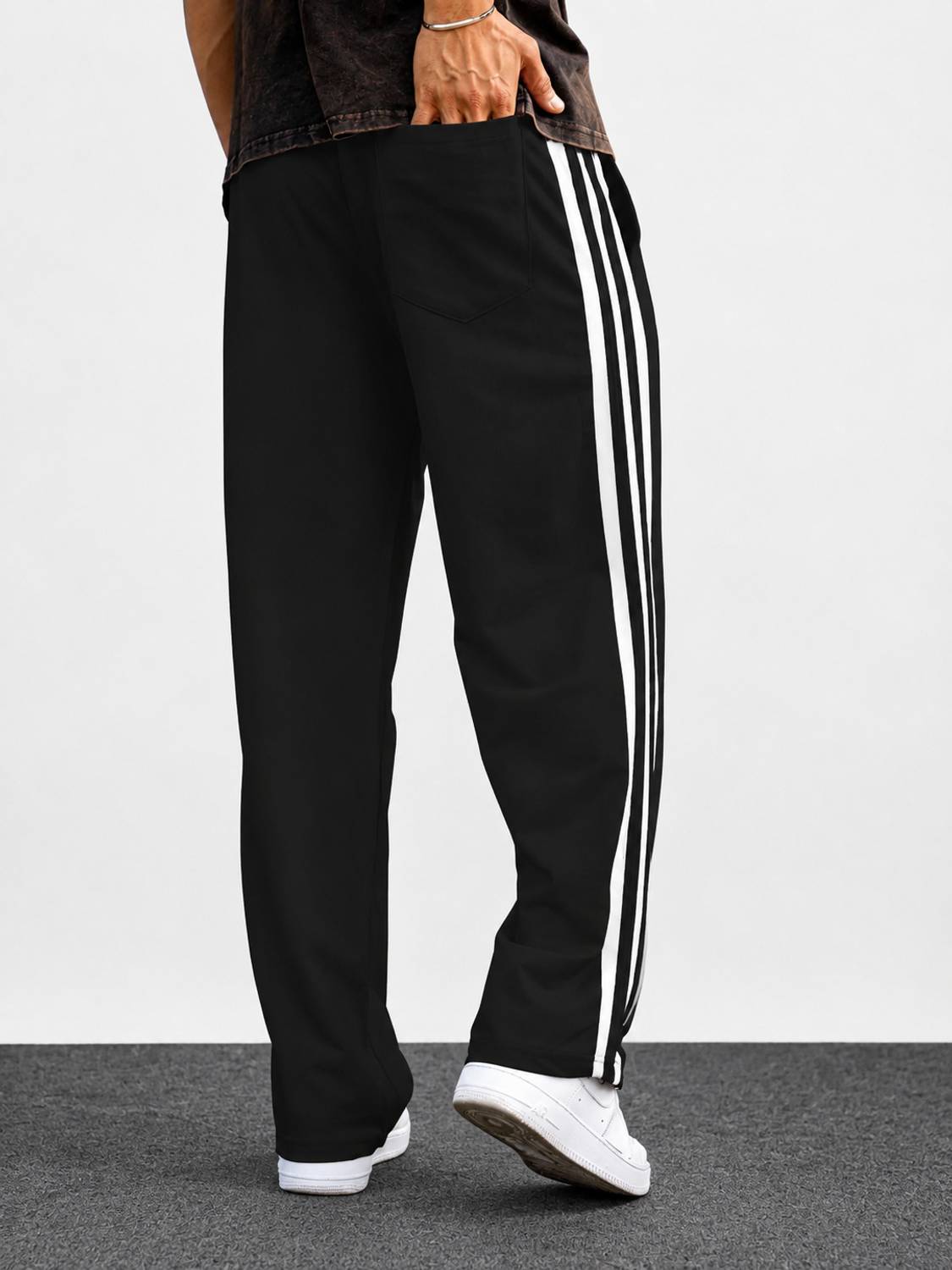 JexPuti Comfort Fit Men Black Trousers - Image 4