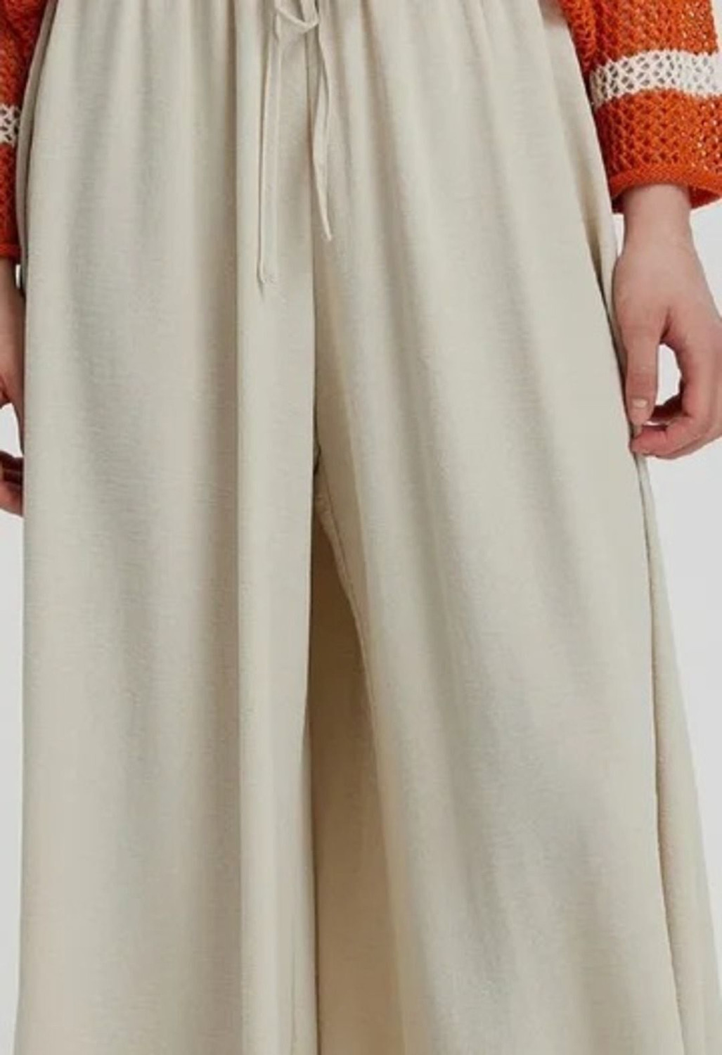 Image of KOTTY Loose Fit Women Beige Trousers
