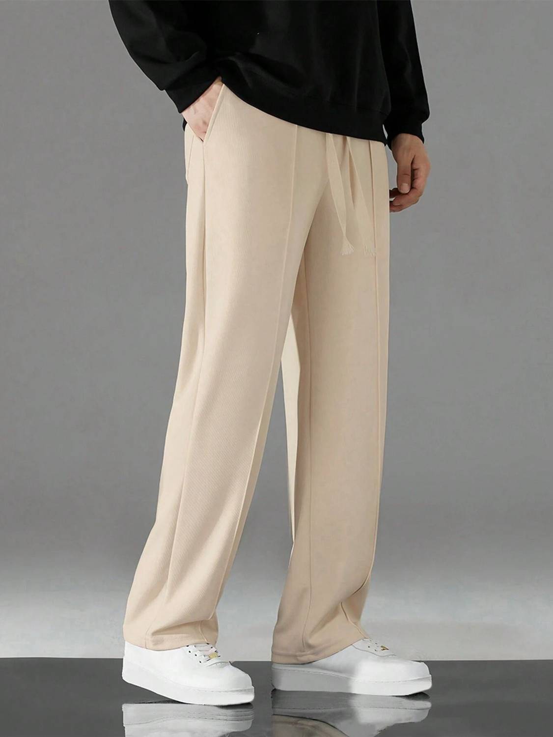 COMBRAIDED Men Beige Track Pants - Image 2