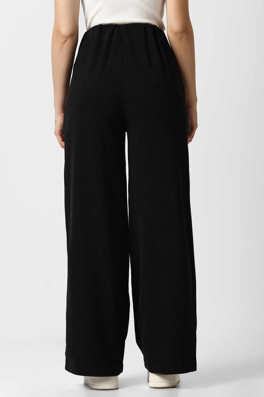 Image of VAN HEUSEN Regular Fit Women Black Trousers