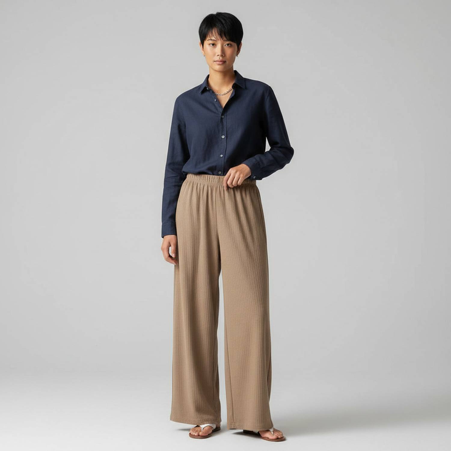 BOGSAN Loose Fit Brown Women Trousers - Image 5