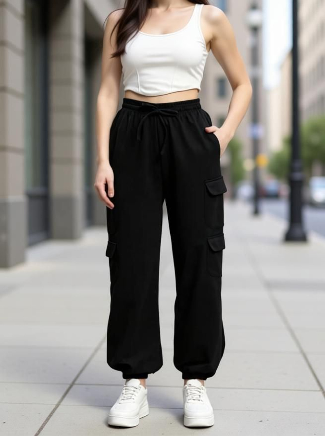 Image of MS BOTTOM Comfort Fit Women Black Trousers