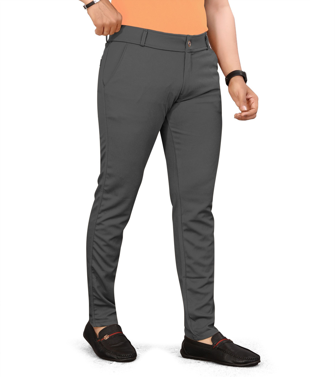 Image of lapataclub Relaxed Men Grey Trousers