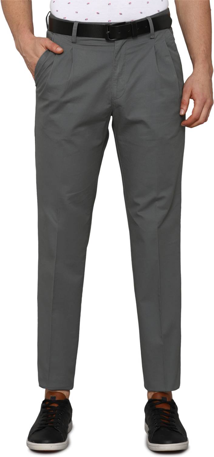 Allen Solly Regular Fit Men Grey Trousers
