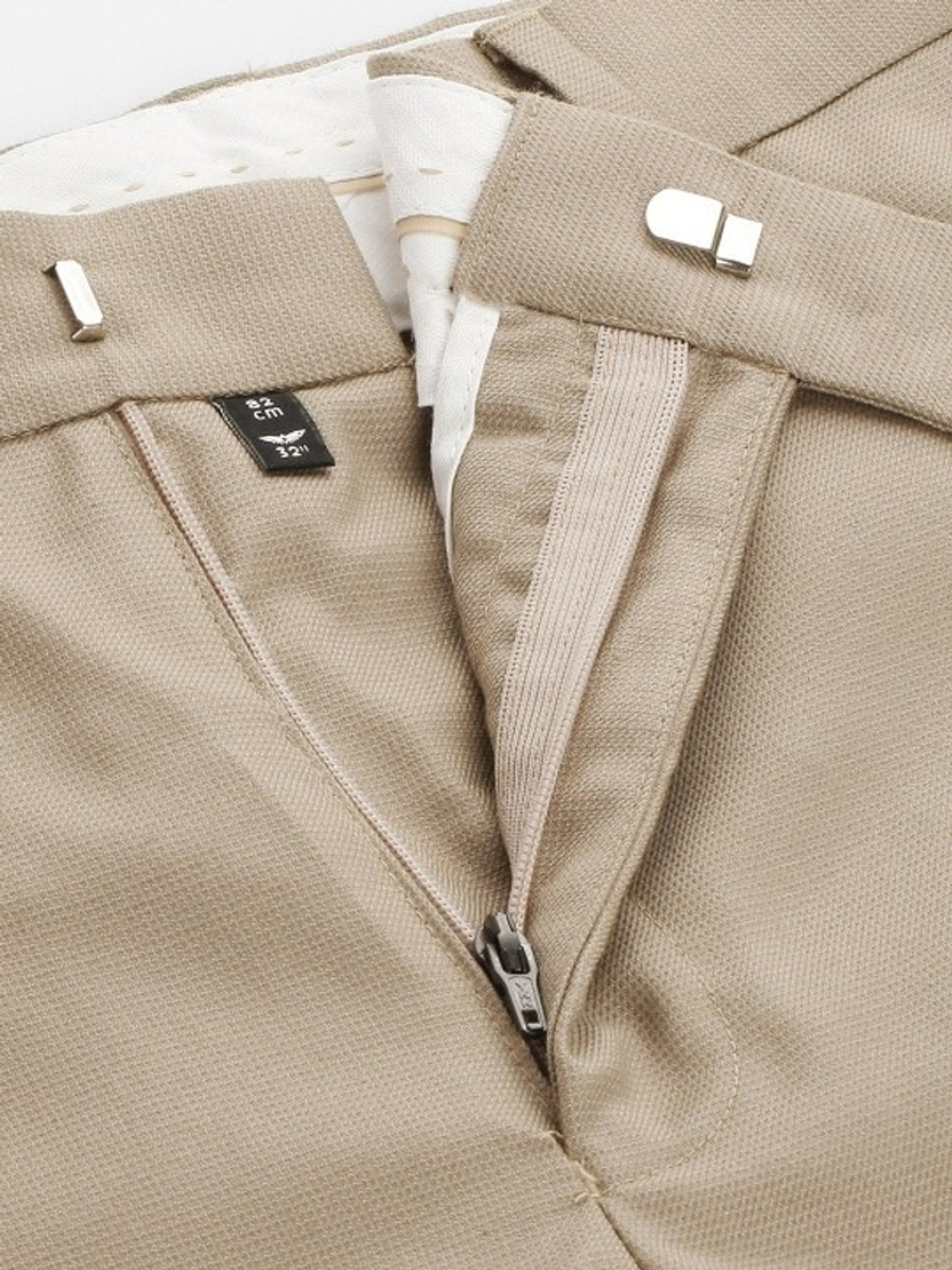 Image of PARK AVENUE Regular Fit Men Beige Trousers