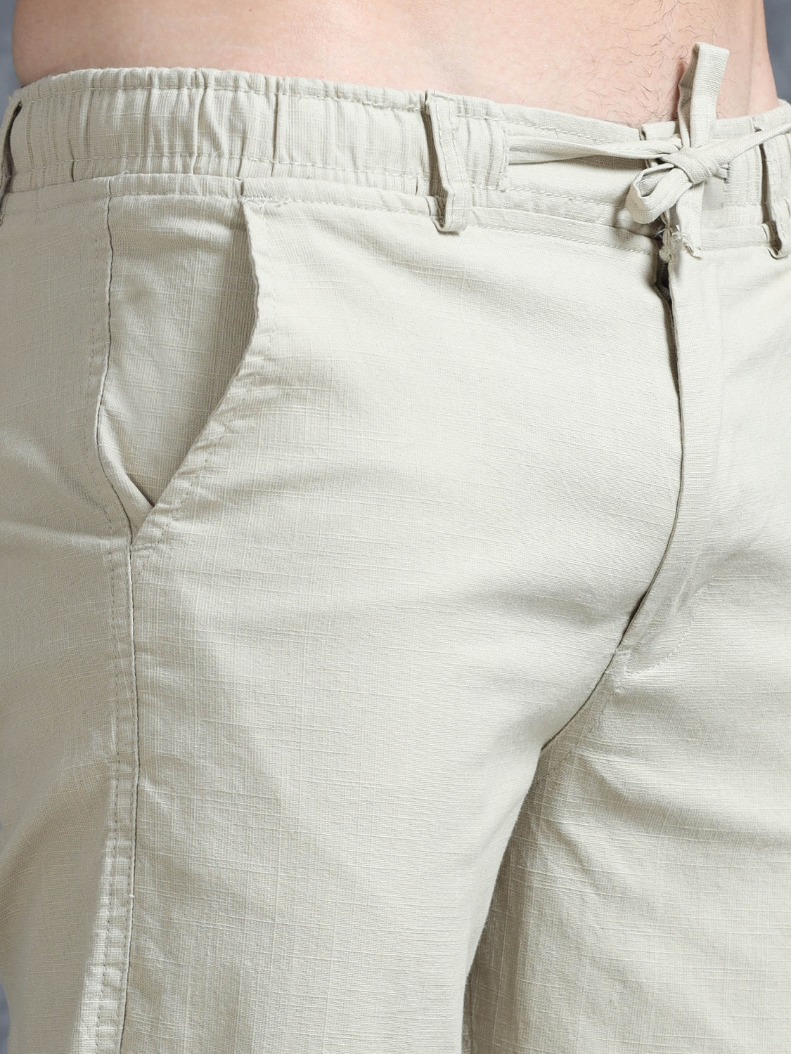 Image of Trumode Relaxed Men Cream Trousers