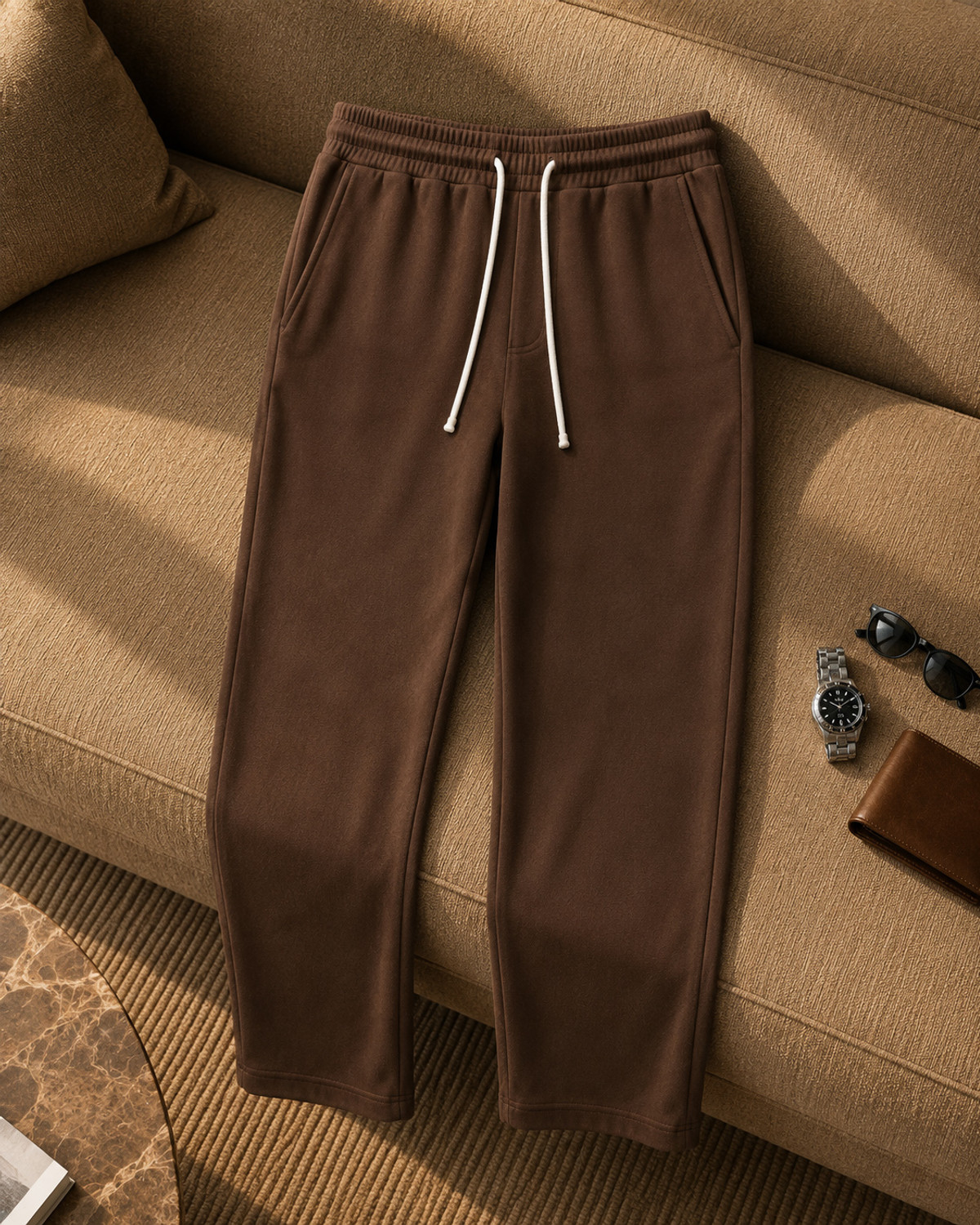 Image of METRONAUT Loose Fit Men Brown Trousers