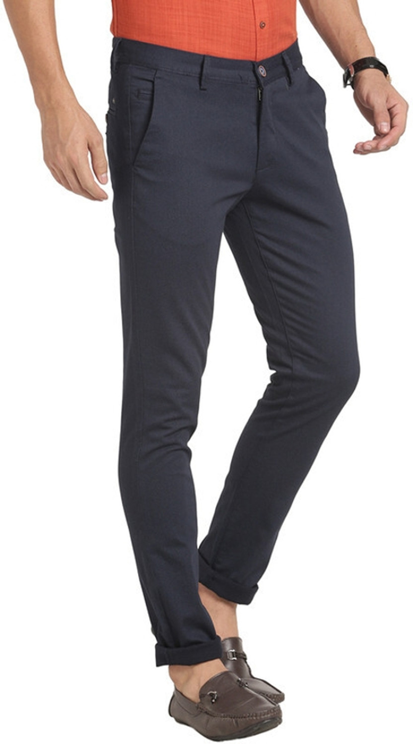 Image of TURTLE Tapered Men Dark Blue Trousers