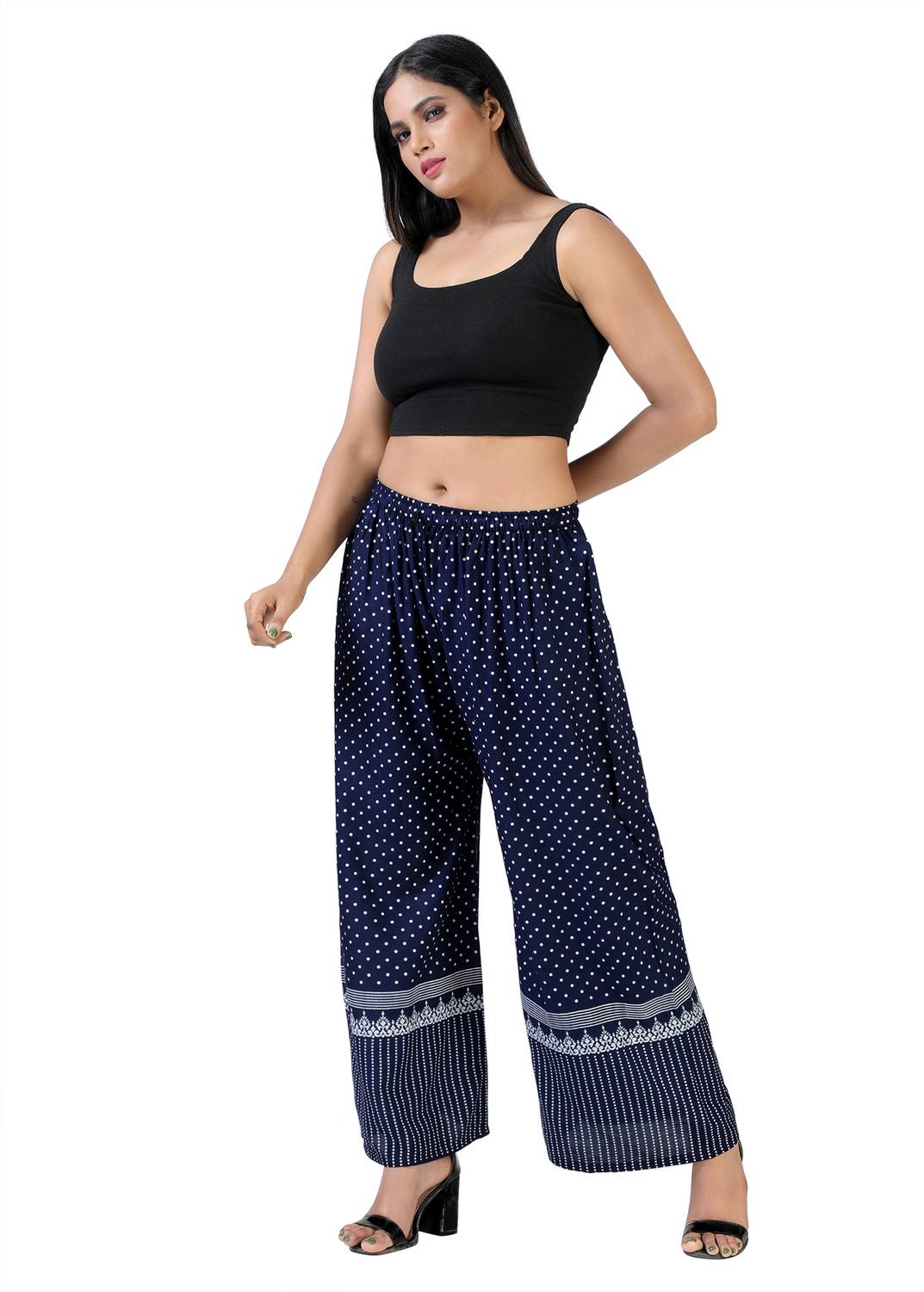 4K FASHION Relaxed Women Blue Trousers