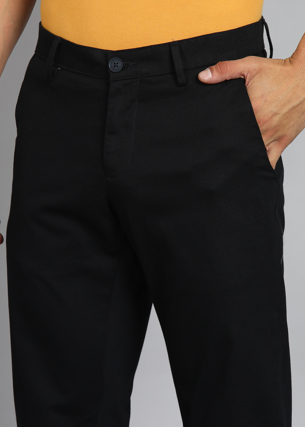 Image of Allen Solly Regular Fit Men Blue Trousers