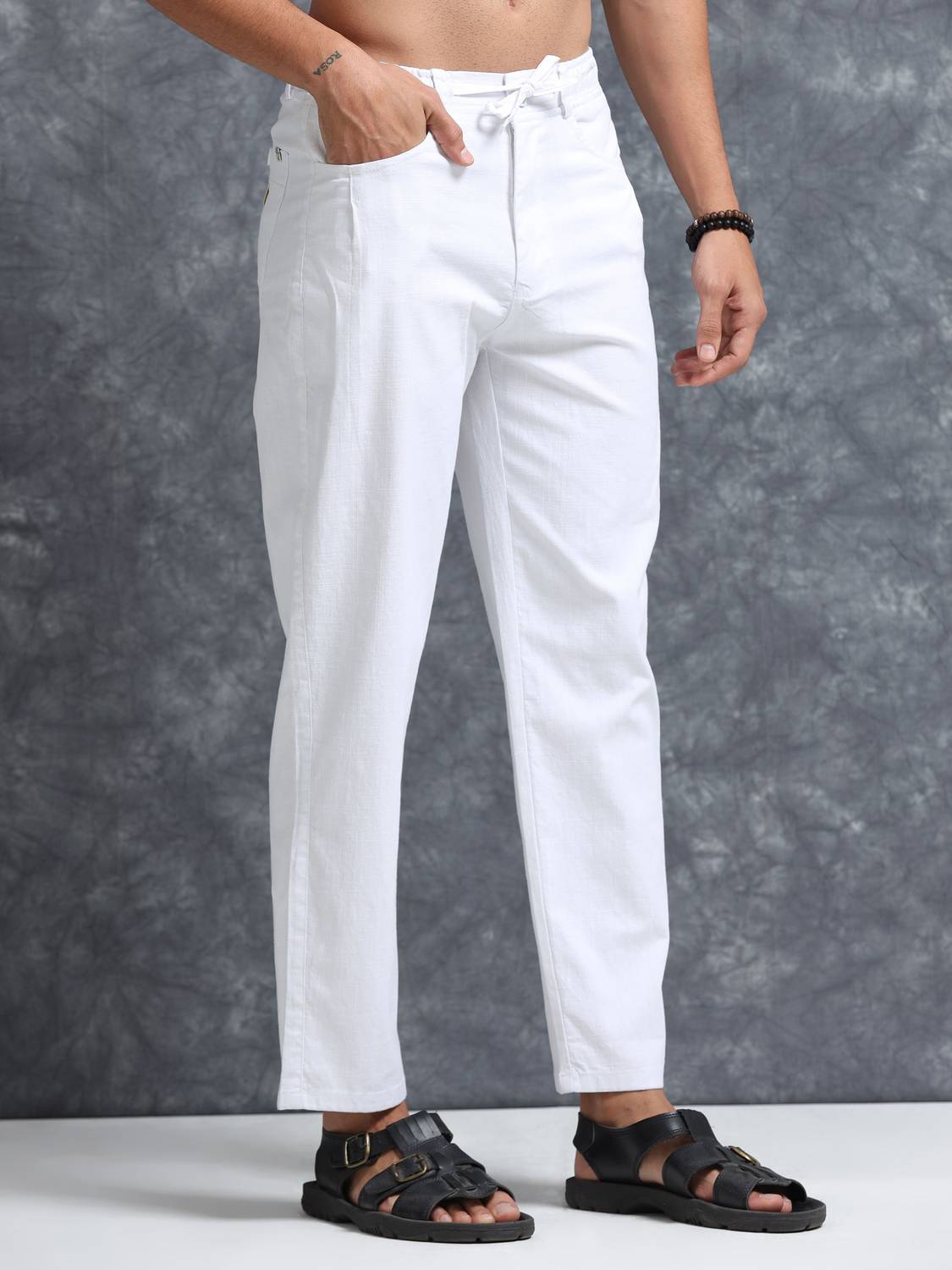 Bellaciao Men White Trousers - Image 3