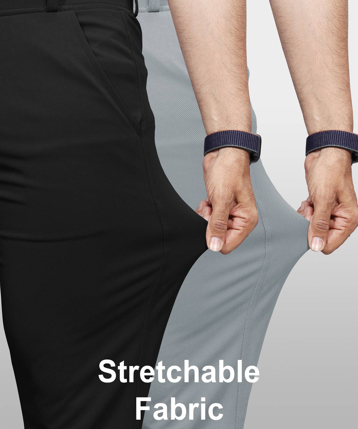 VeBNoR Regular Fit Men Black Trousers Pack of 2 - Image 4