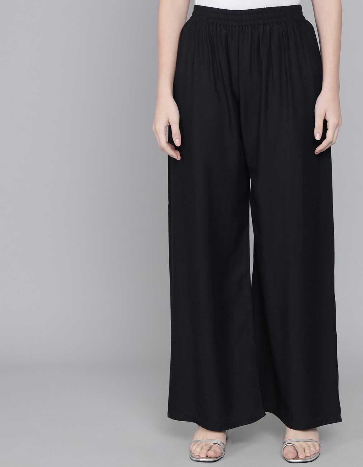 Image of thread plus Relaxed Women Black Trousers