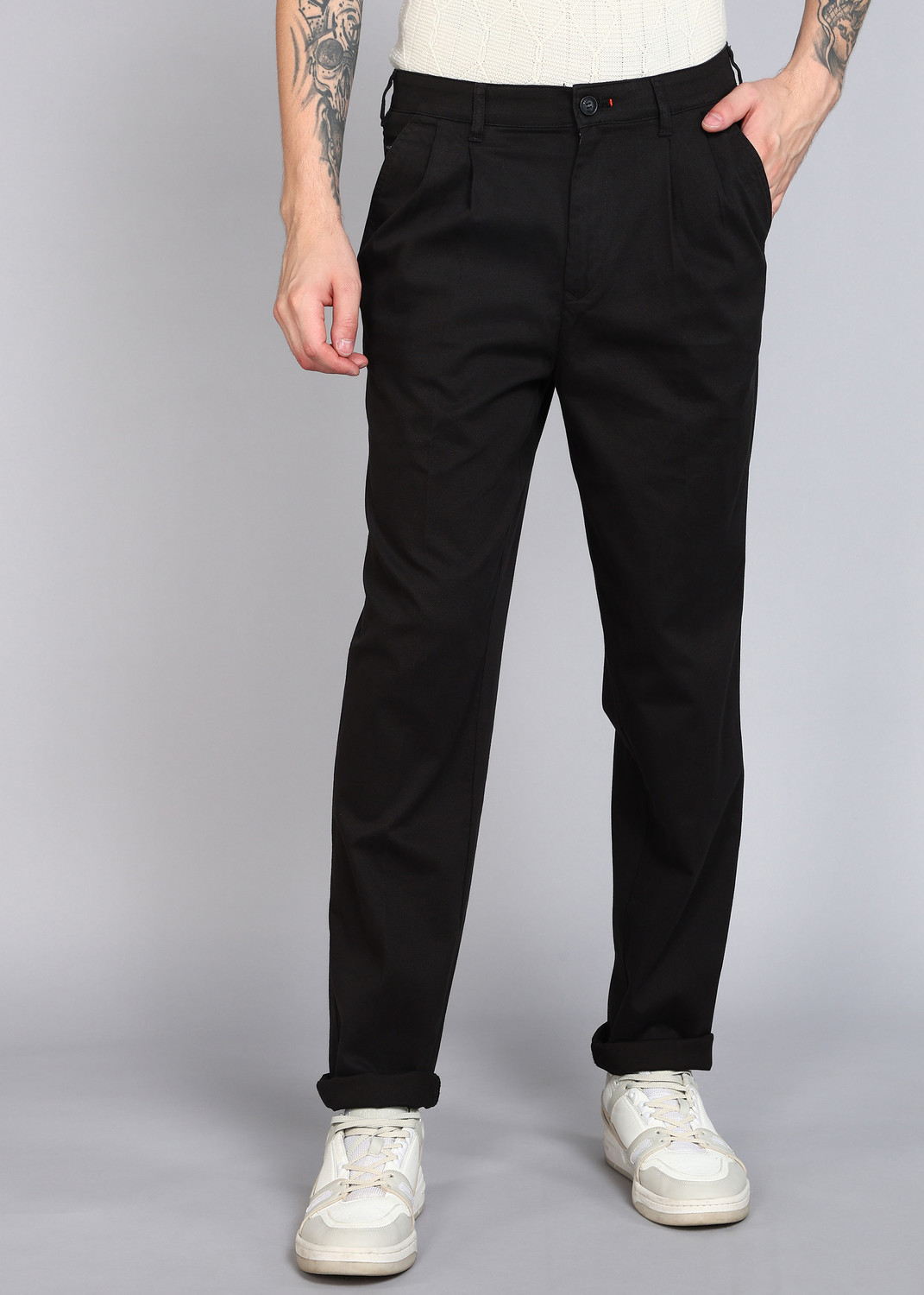 Image of KILLER Slim Fit Men Black Trousers