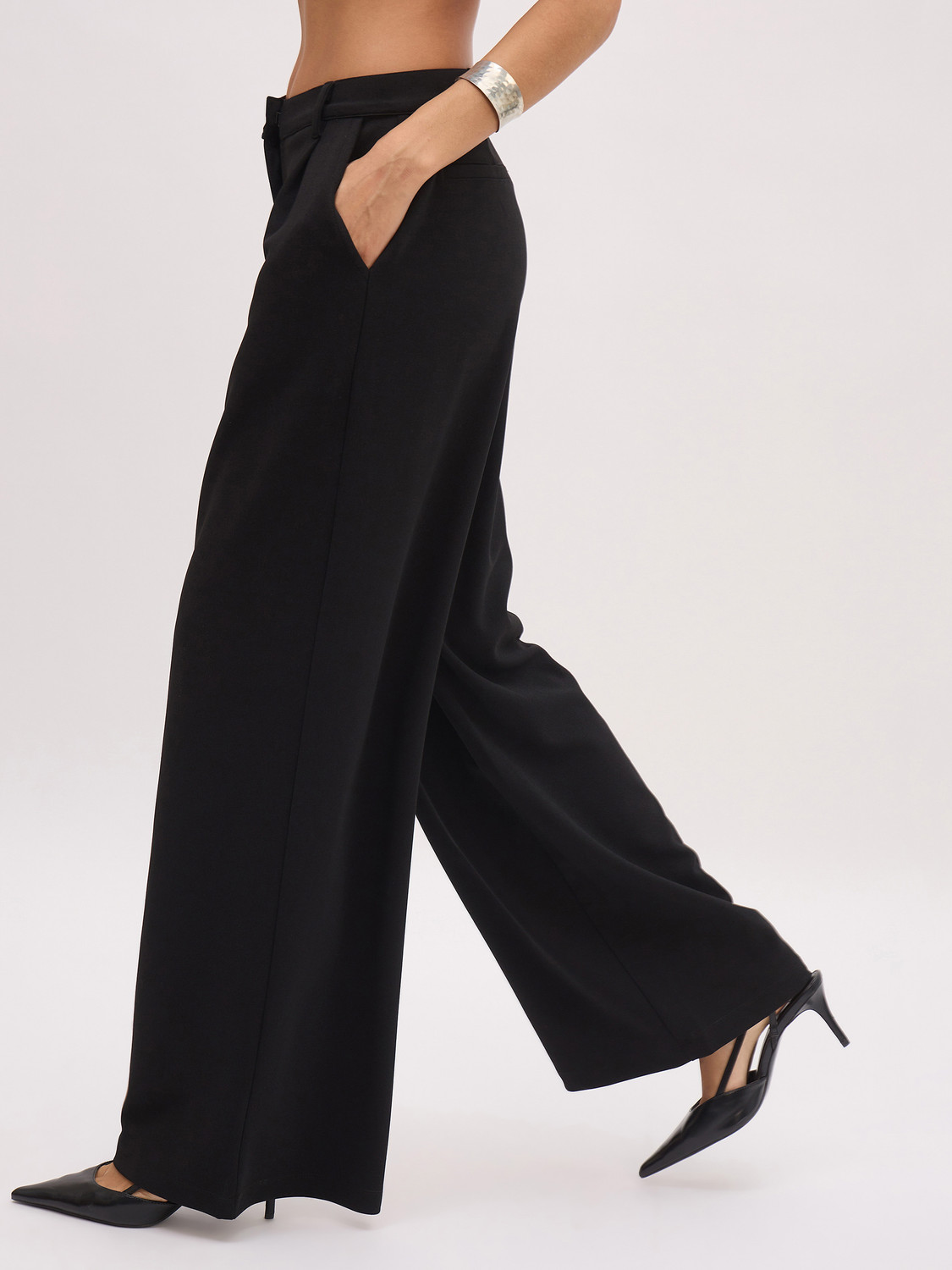 Image of SASSAFRAS worklyf Comfort Fit Women Black Trousers