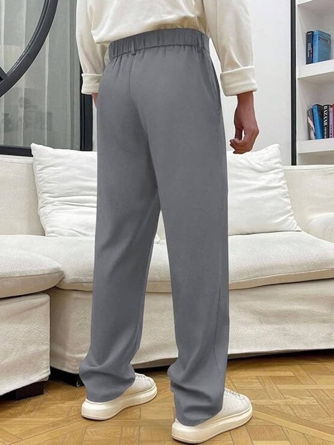 S2SFASHIONS Men Grey Track Pants - Image 3