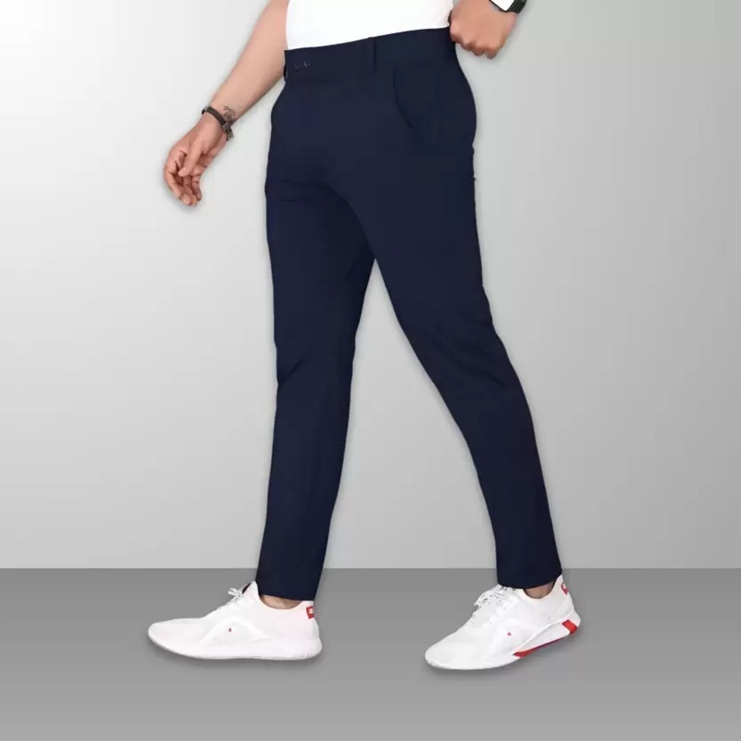 Image of Achalnath Enterprises Regular Fit Men Black, Blue, Grey Trousers