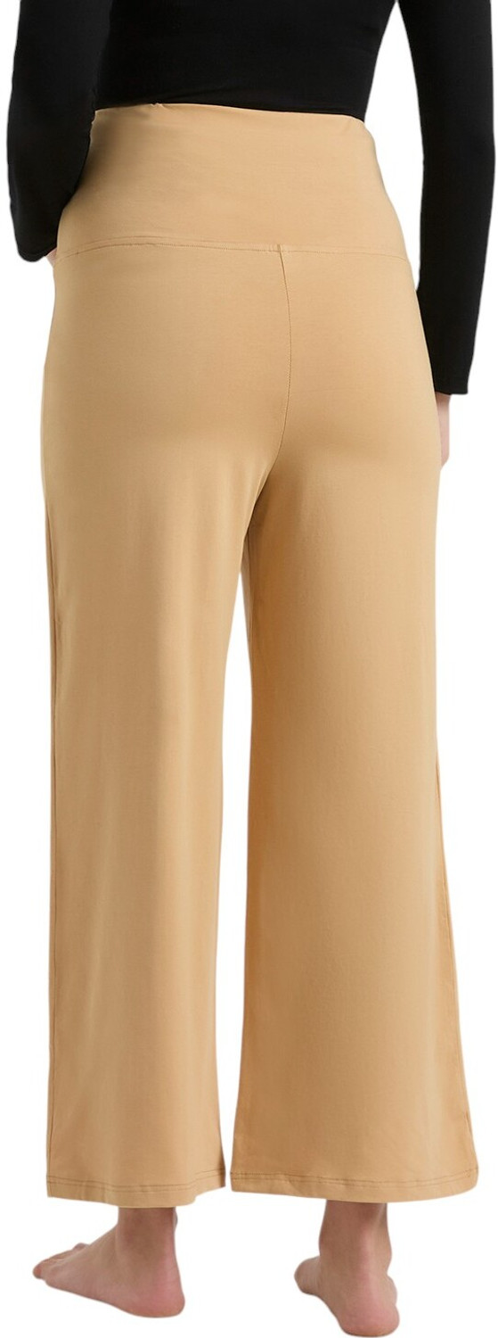 Image of Evamomies Pack of 3 Women Regular Fit Black, Beige, Maroon Cotton Blend Trousers