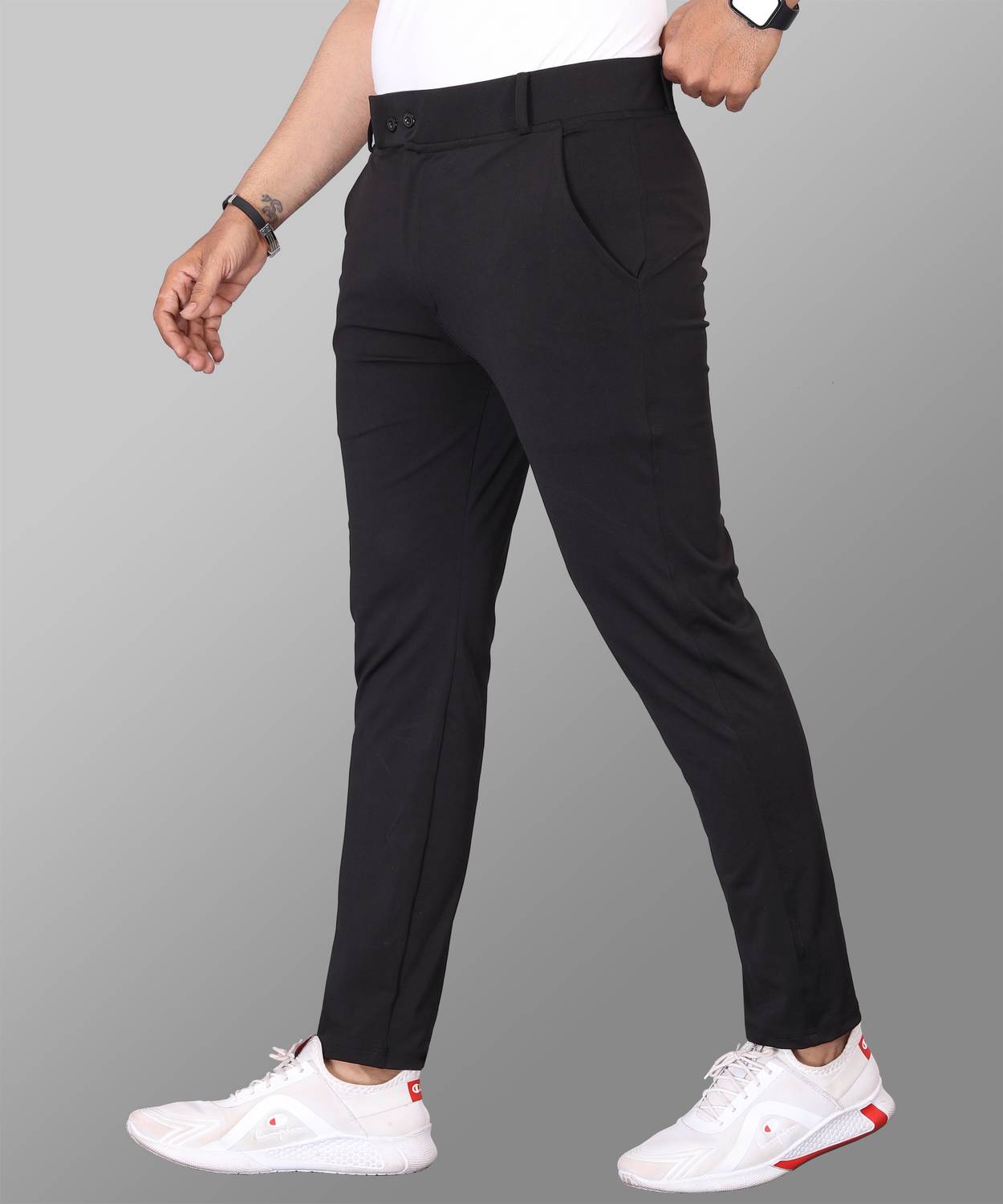 METRONAUT Regular Fit Men Black Trousers - Image 3