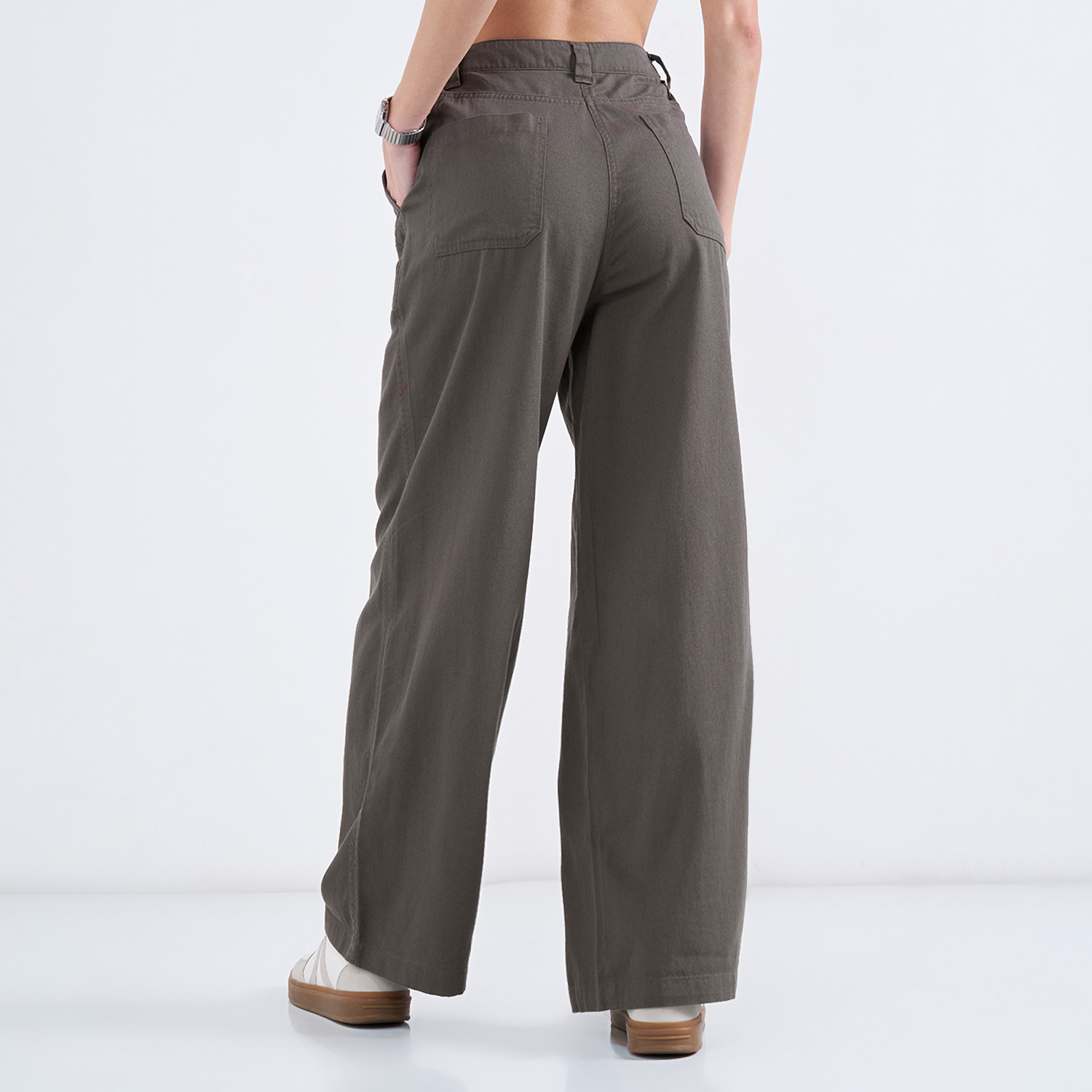 Image of PEOPLE Women Grey Trousers