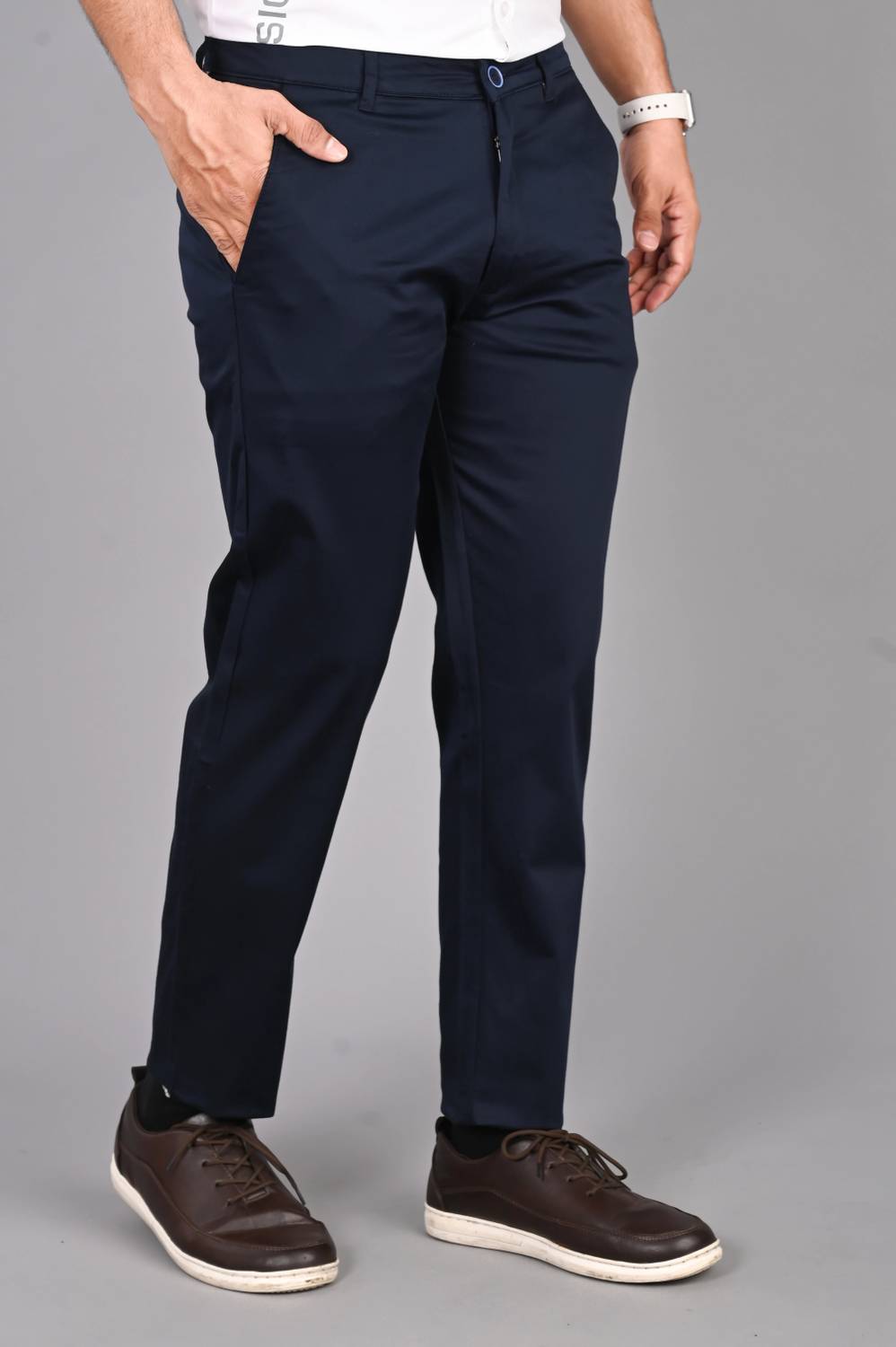 FUBAR Slim Fit Blue Trousers - Image 1