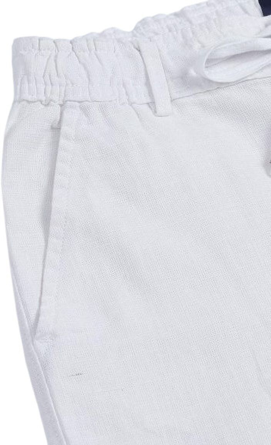 Image of M Q Denim Straight Fit Men White Trousers