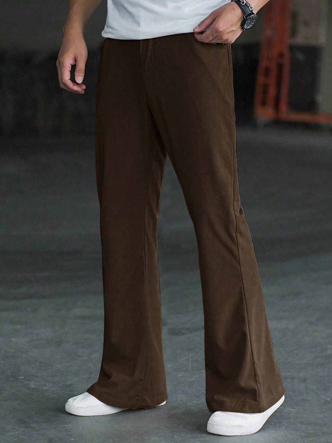 Plus91 Loose Fit Men Brown Trousers