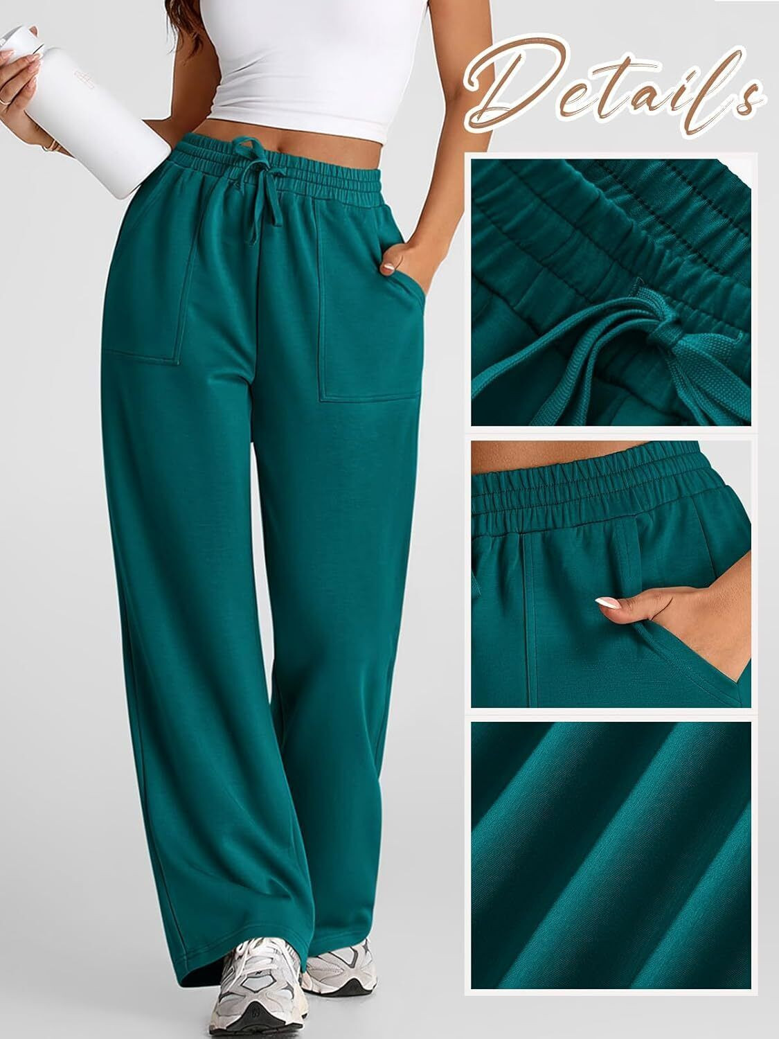 Image of Q-Rious Relaxed Women Dark Green Trousers