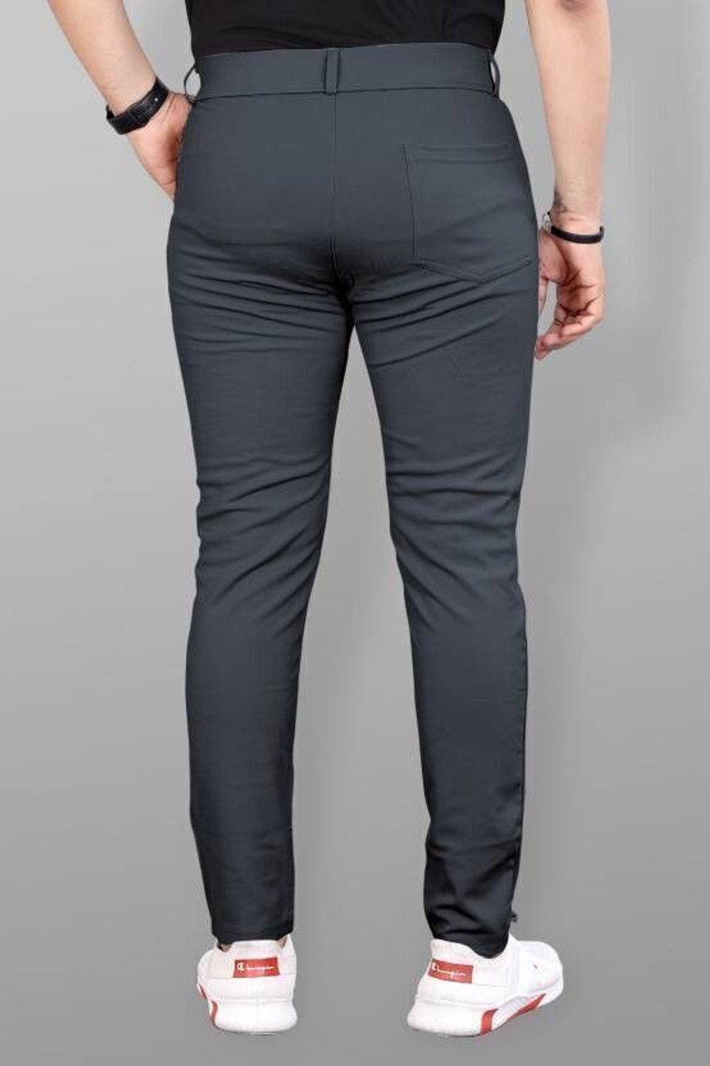 Image of METRONAUT Regular Fit Men Grey Trousers